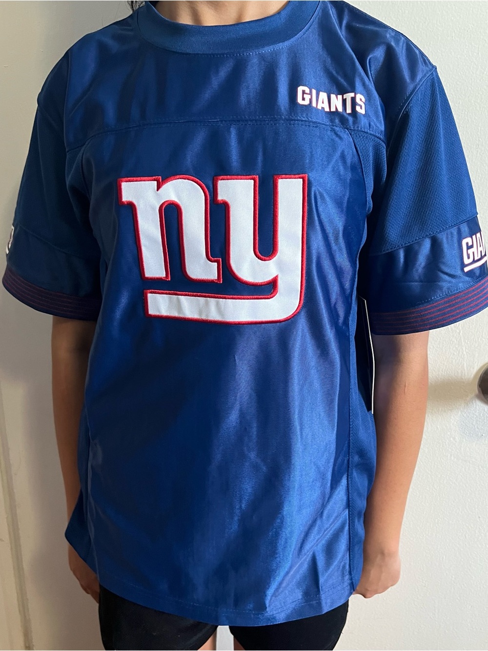 NFL New York Giants Blue Jersey Football Shirt. Ultra NY Giants Unisex sz 14-16